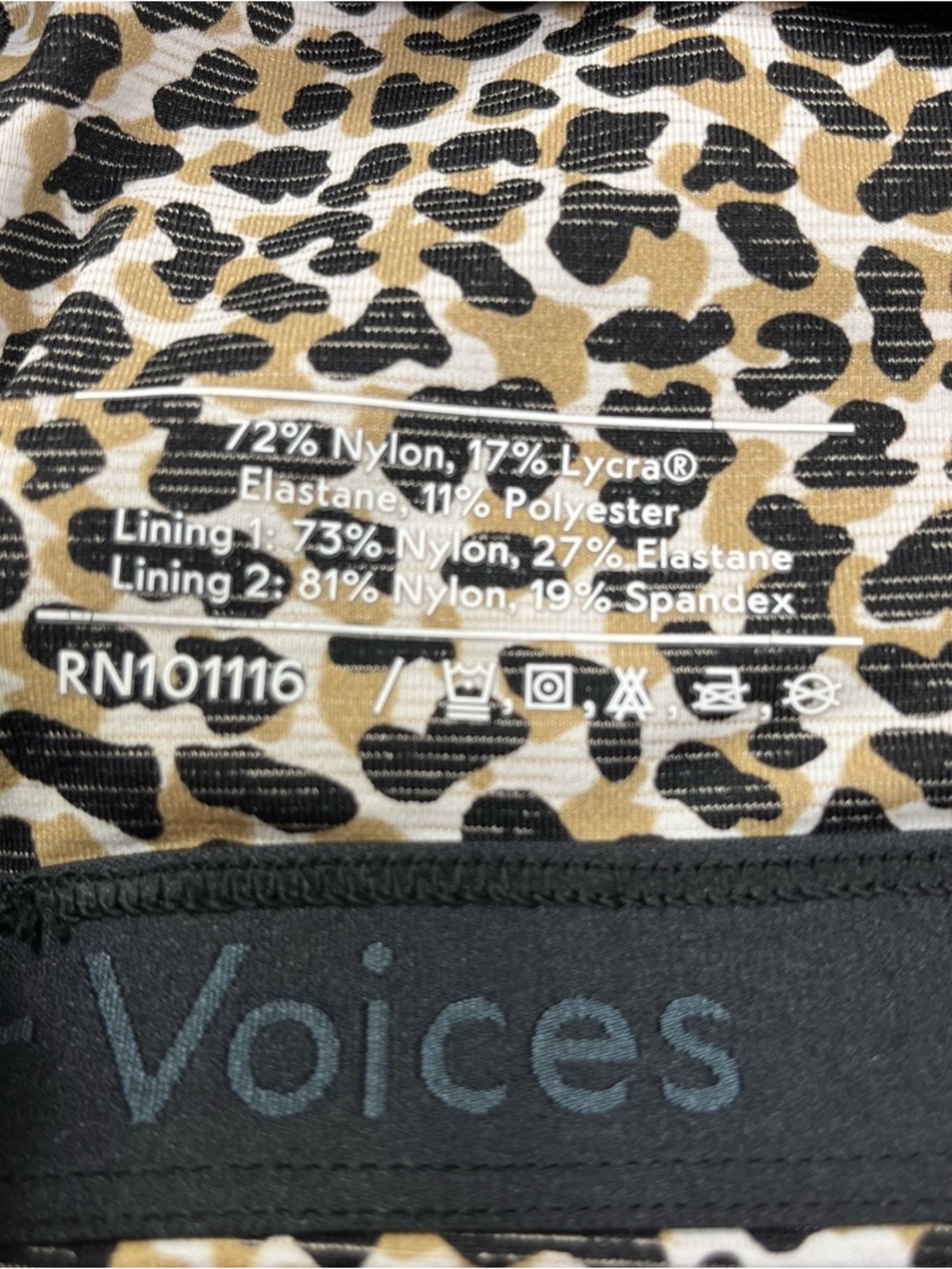 Outdoor Voices Move Free Leopard Print Sports Bra Women's Size XL - Picture 10 of 11